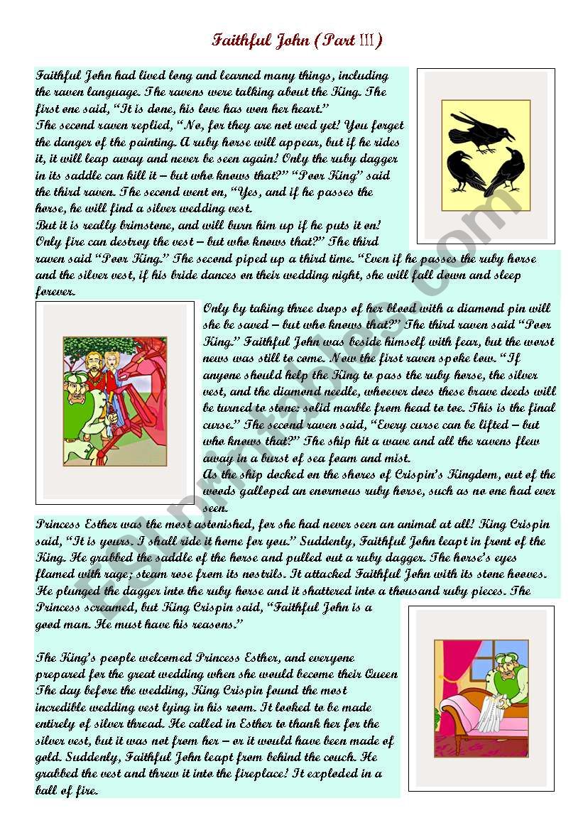 reading a story  / 07-08-08 worksheet