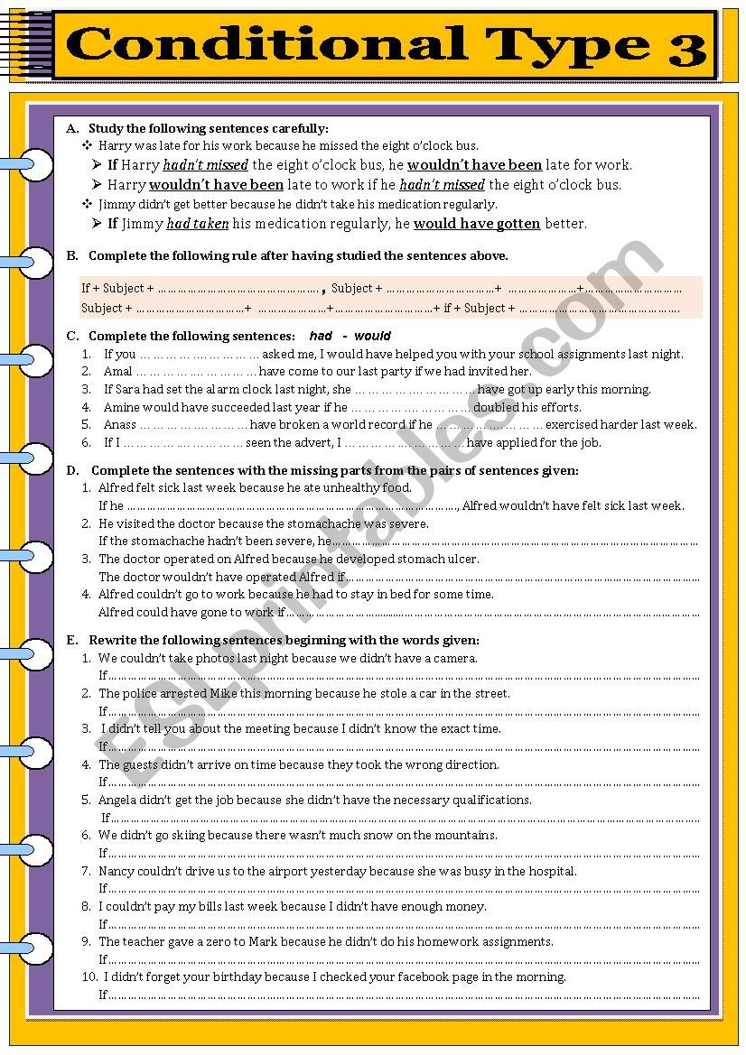 Conditional Type 3 worksheet