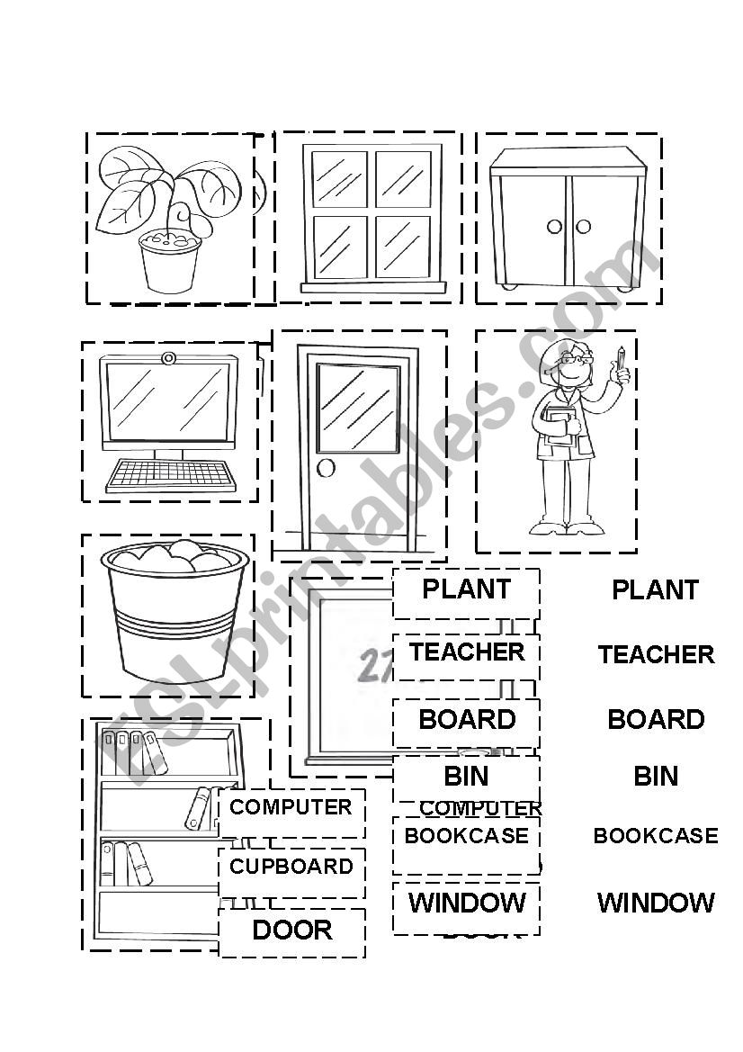 School Objects worksheet