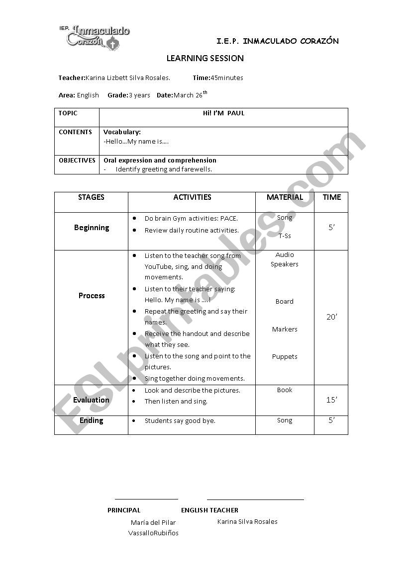 lesson plan  worksheet