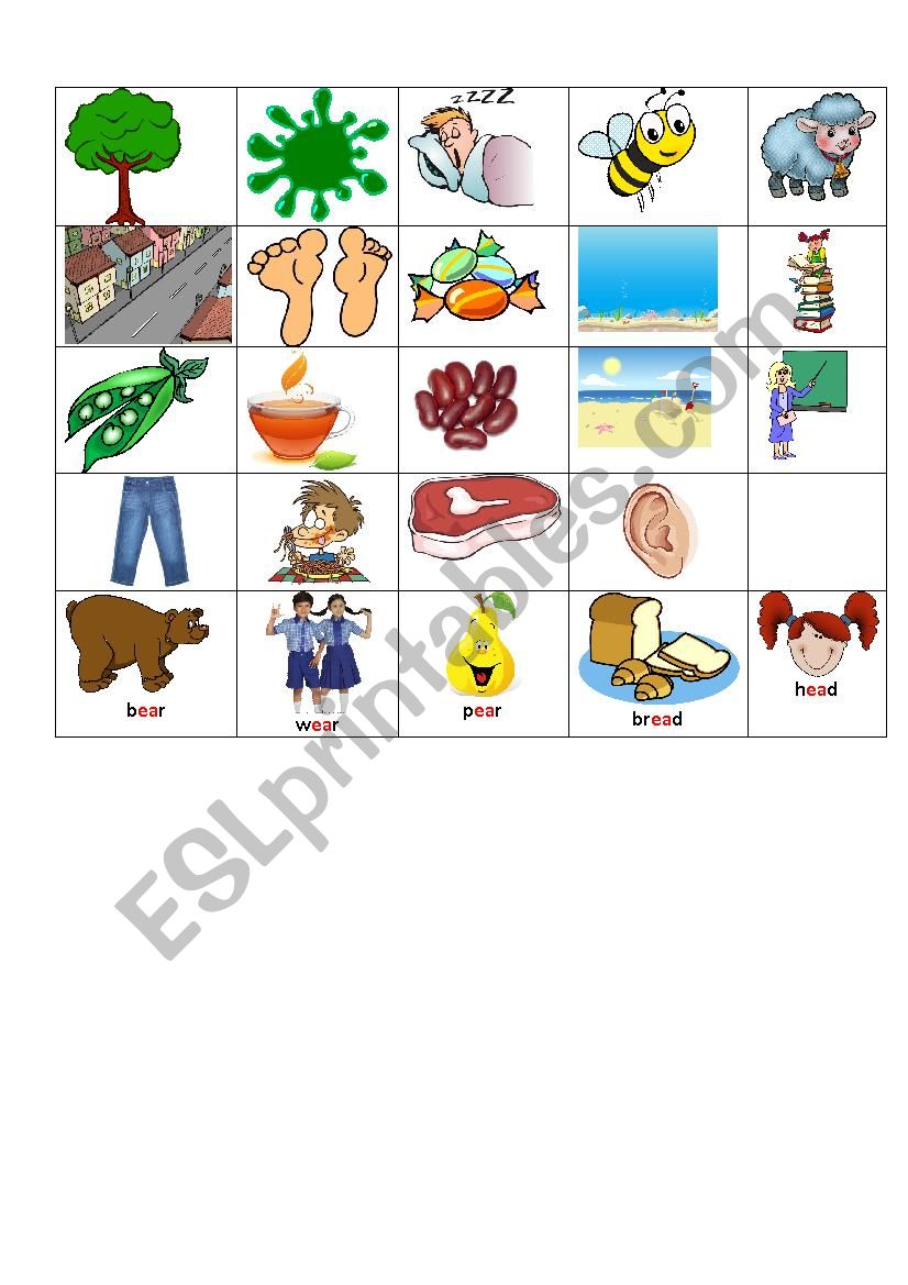 Word Sort Activity EE vs EA SPELLING!