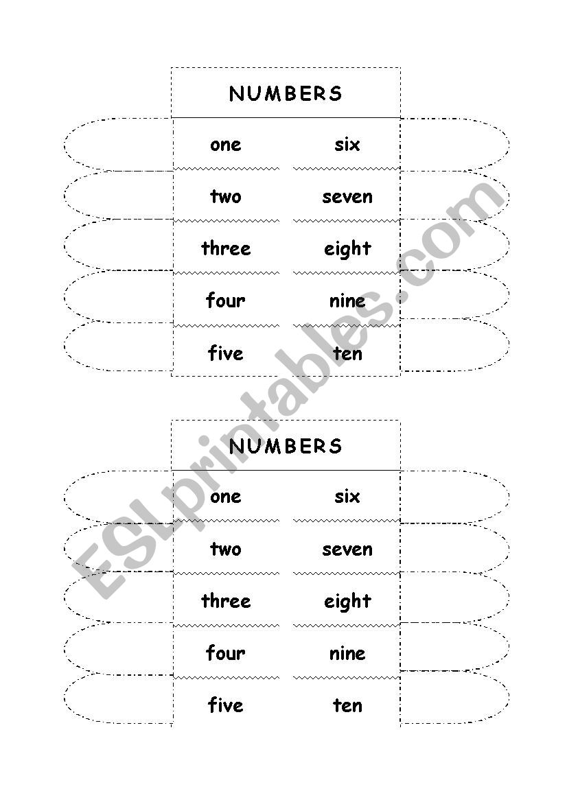 Numbers 1-10 worksheet