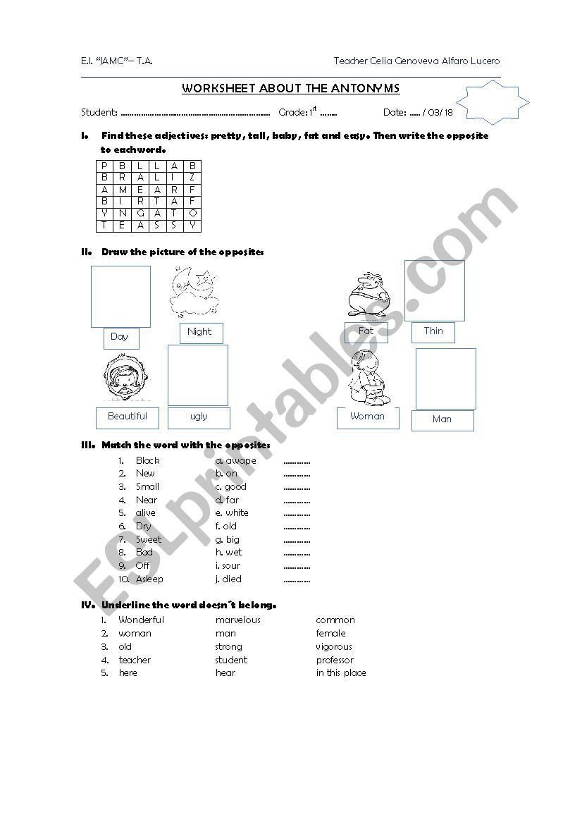 LetÂ´s play and learn oppossites. 