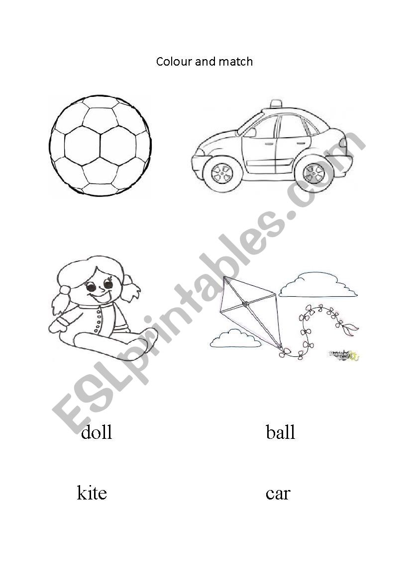 toy matching game worksheet