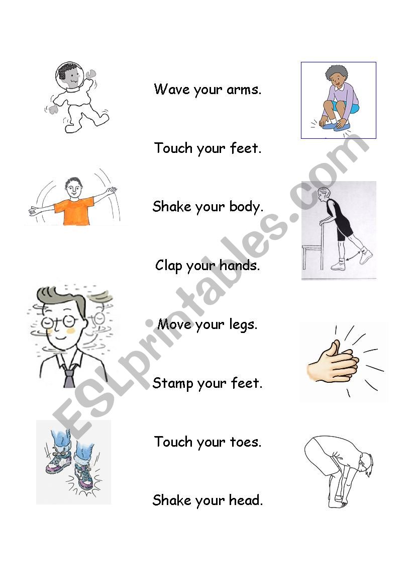 Action and body worksheet