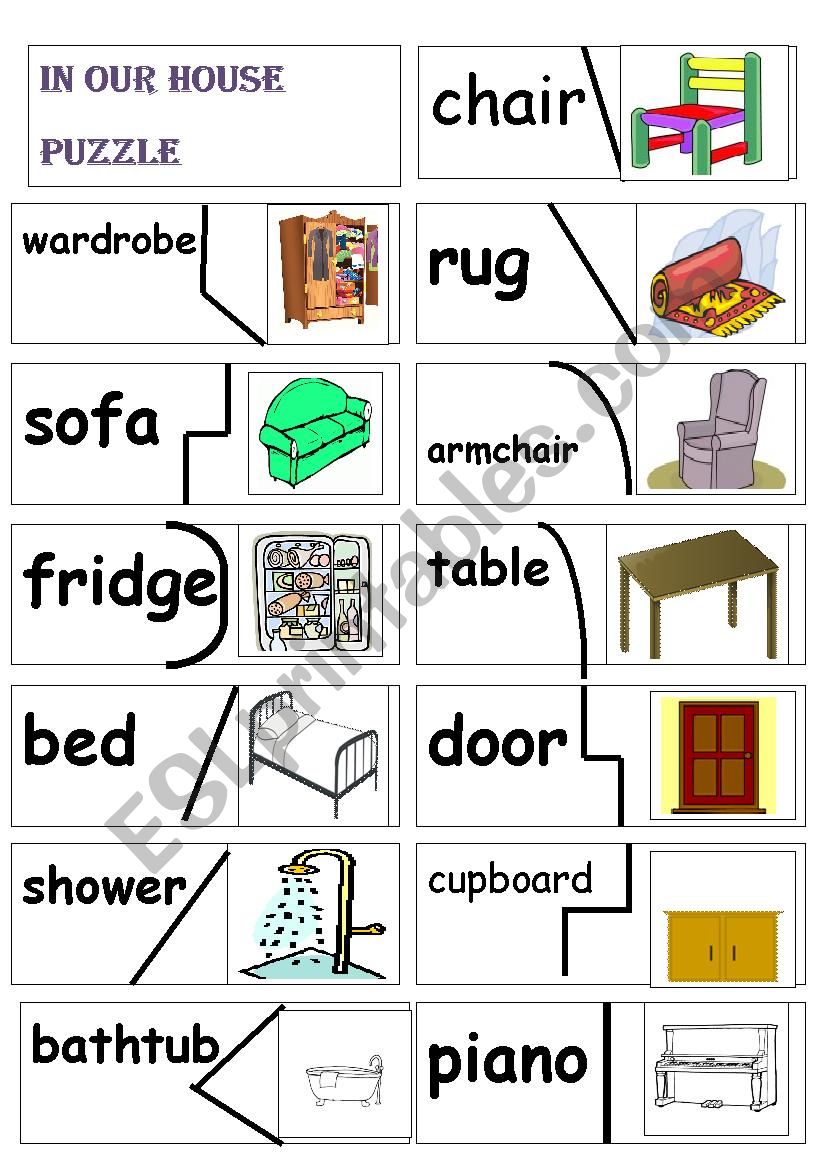 our house puzzle  worksheet