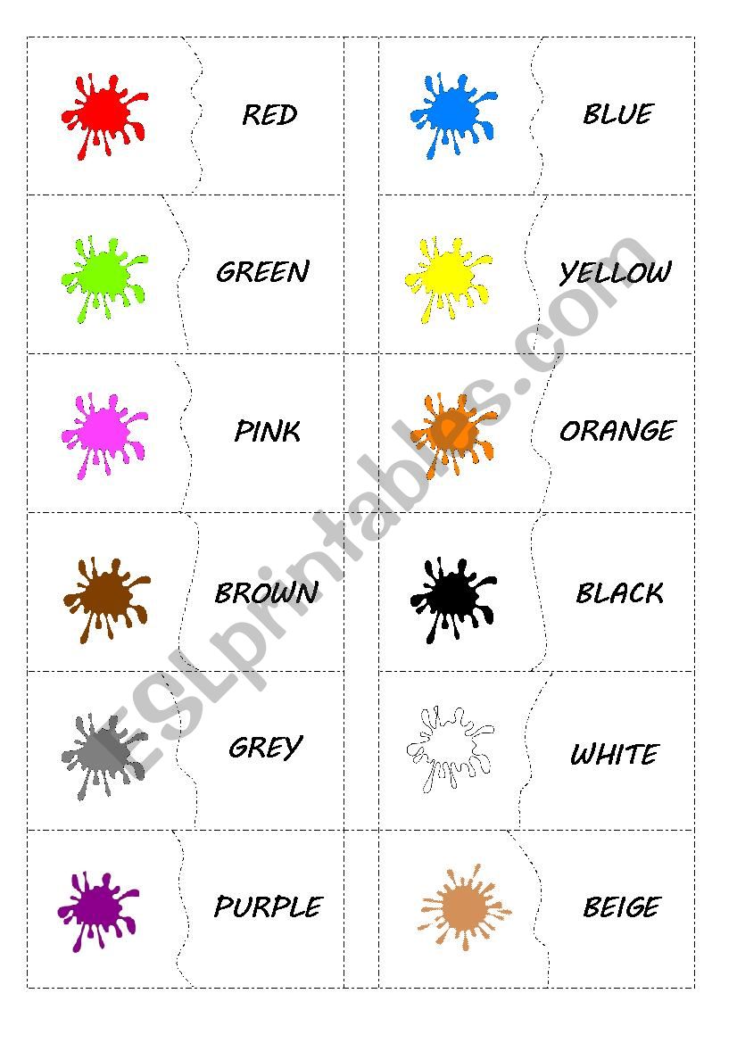 COLOURS worksheet