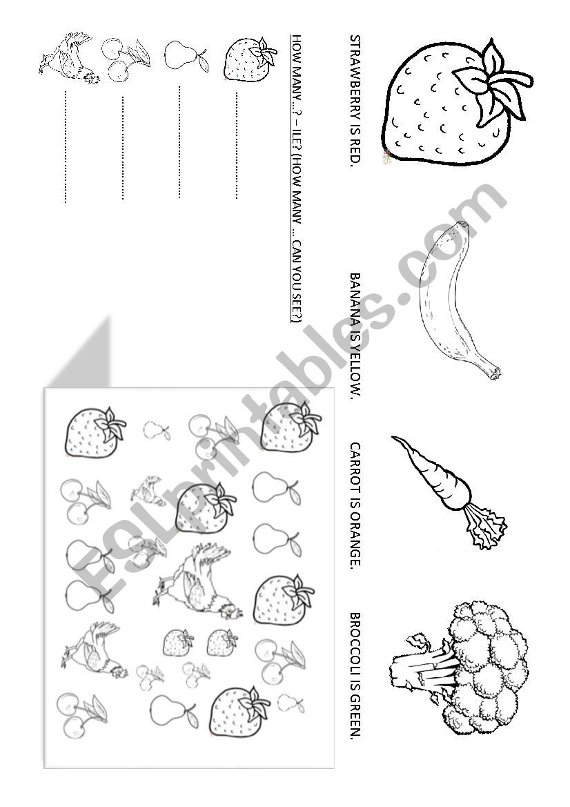 food for young learners worksheet