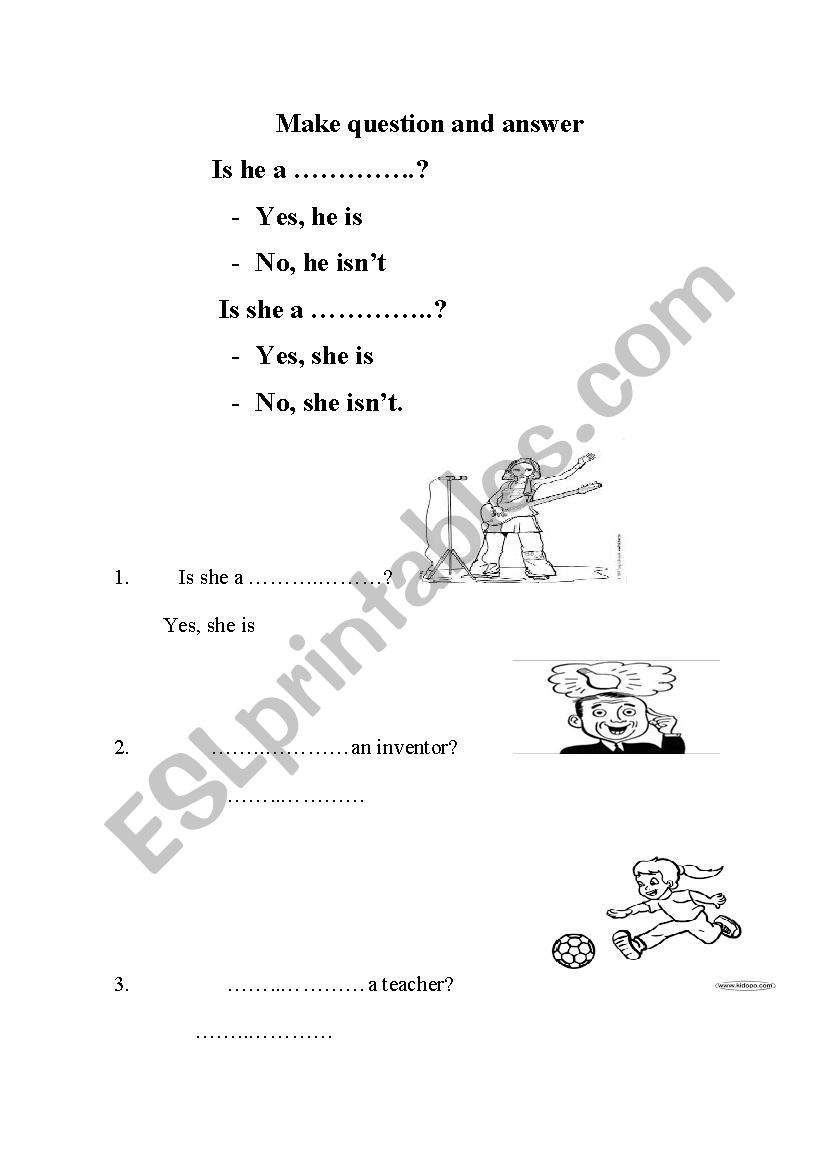 Jobs worksheet