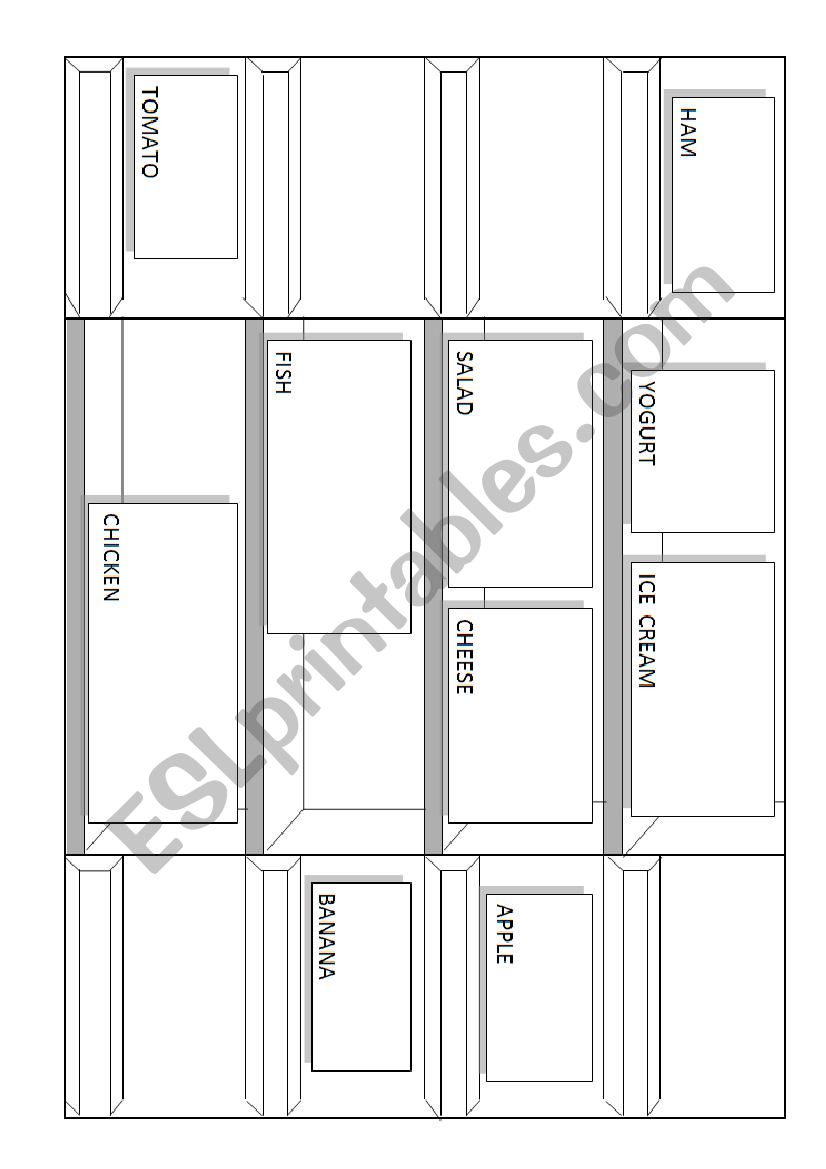 My fridge worksheet