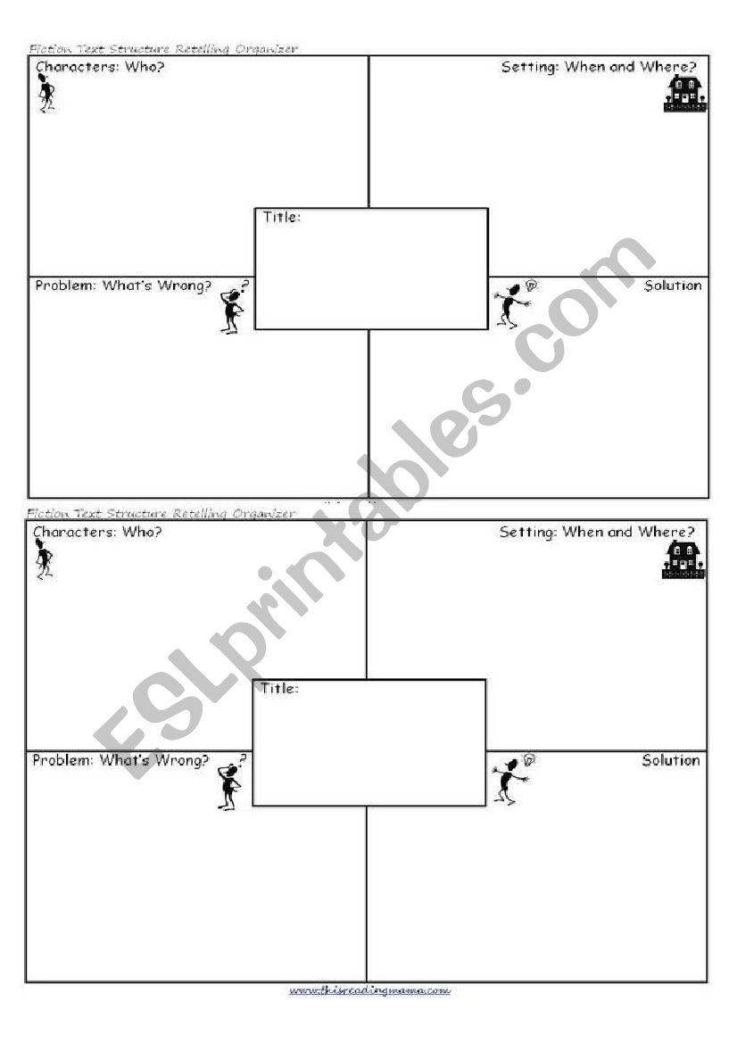 Fiction Text structure retailing organizer