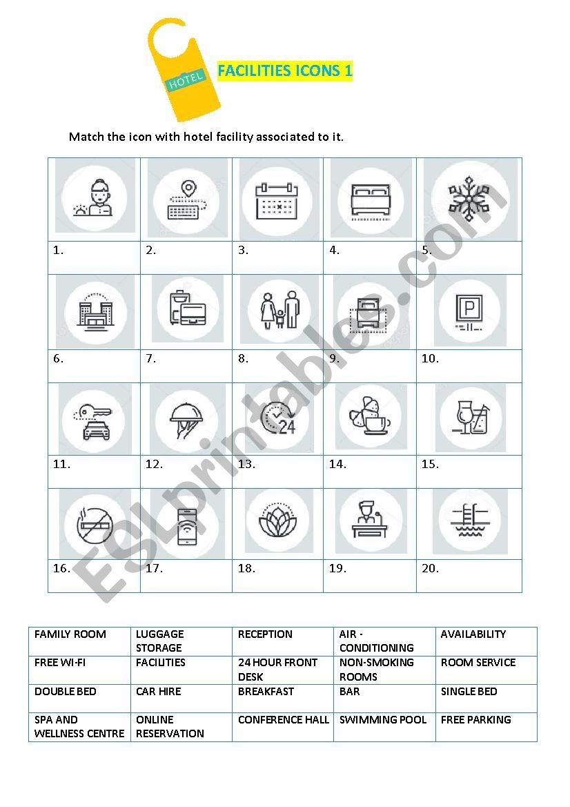 Tourism - Hotel Facilities icon 1