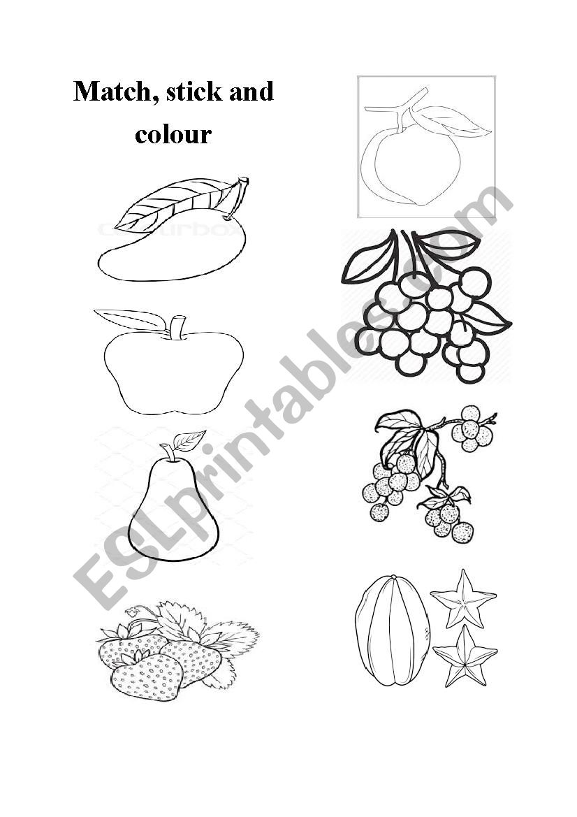 Fruits  worksheet