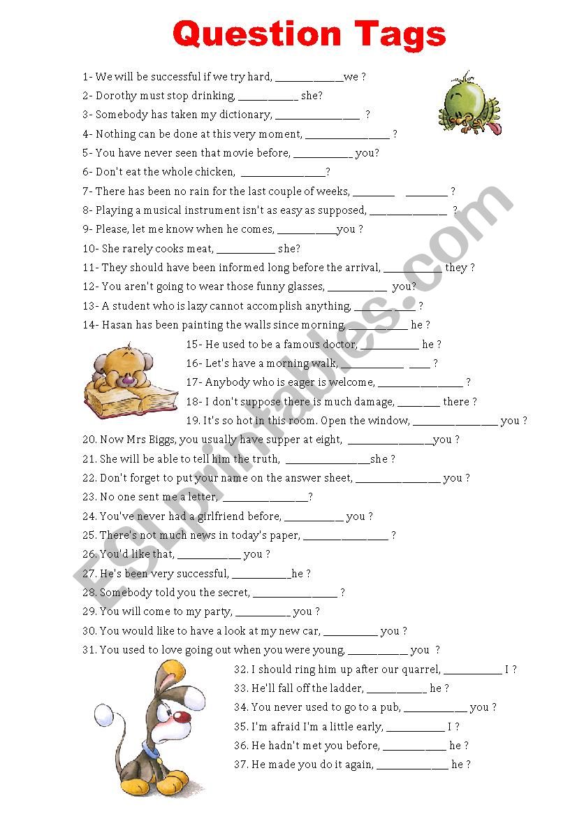 Tag Questions worksheet