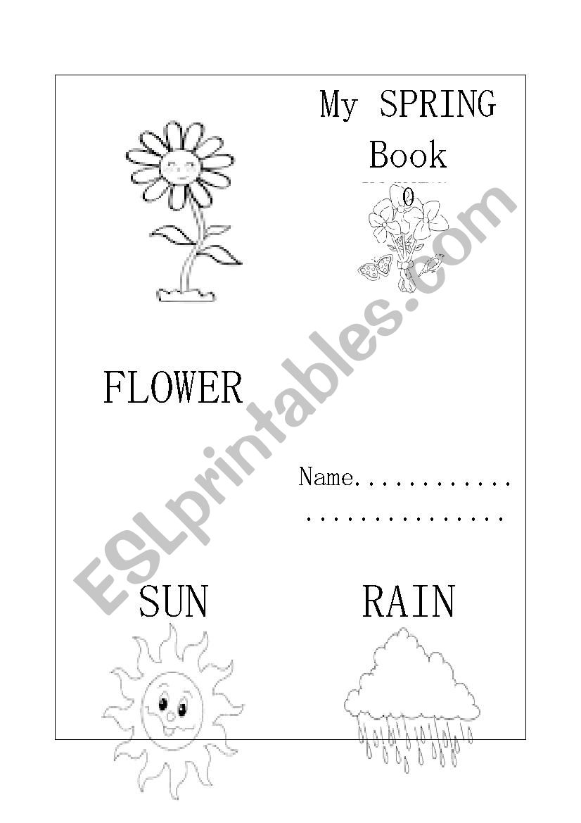 My Spring book worksheet