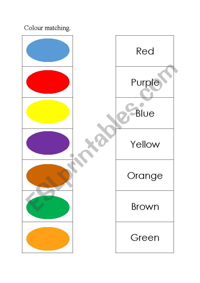 Colour Matching worksheet