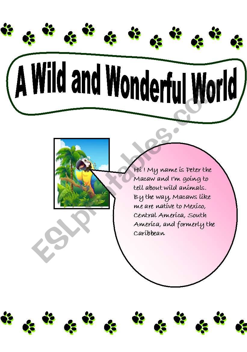 A wild and wonderful world- animal vocabulary