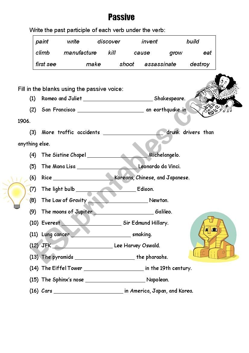 Passive worksheet