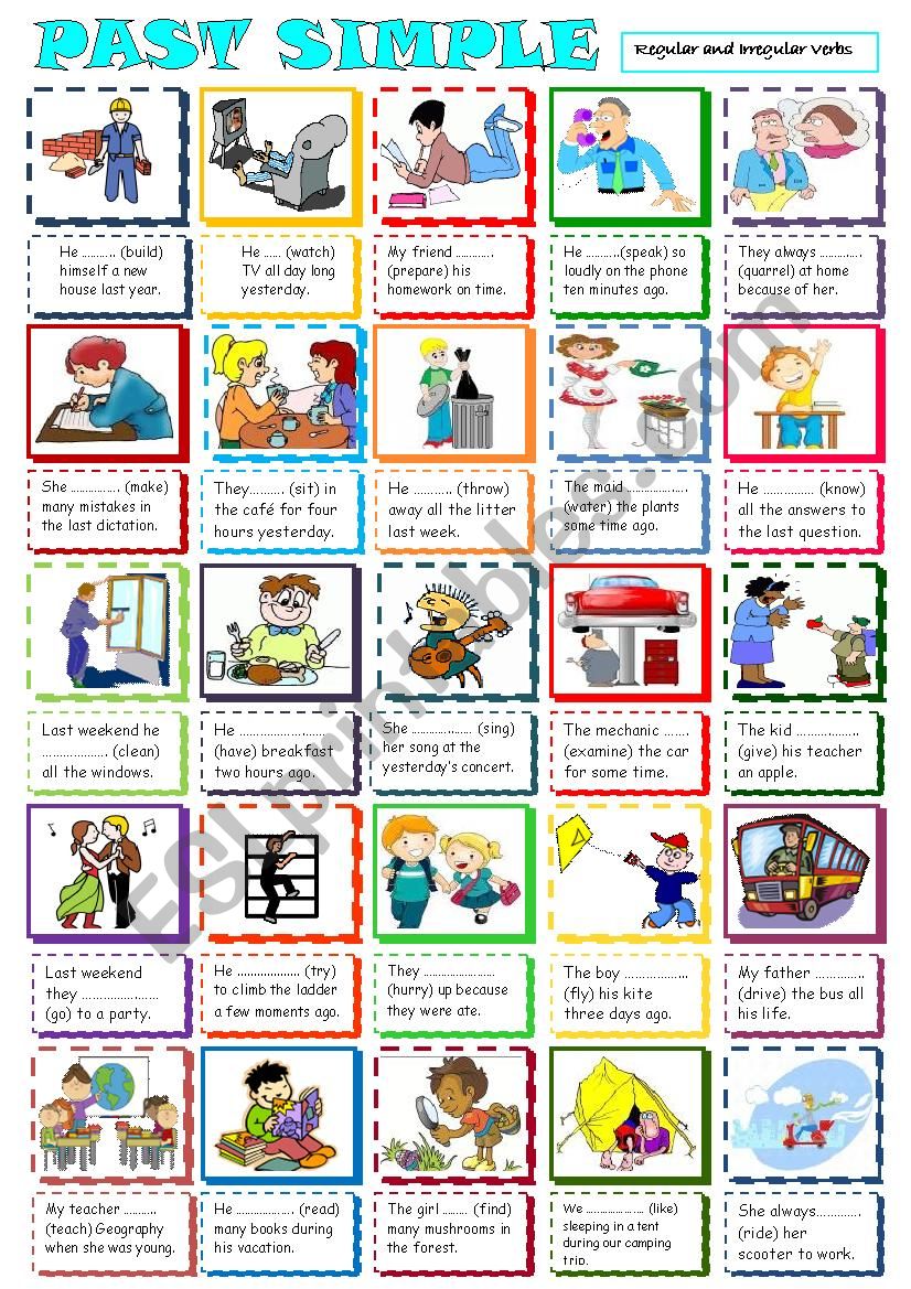 Past Simple mixed verb type worksheet Past Simple mixed verb type worksheet