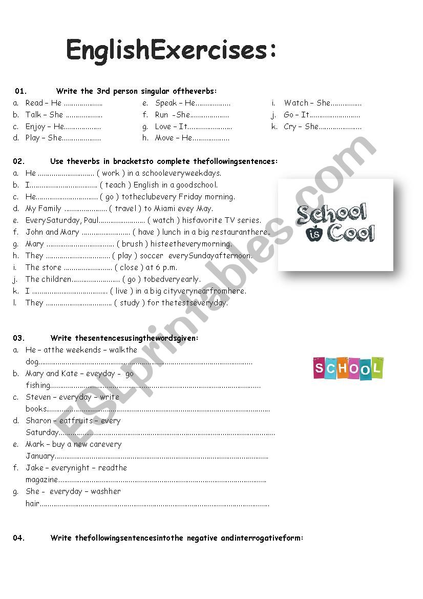 Simplr Present worksheet