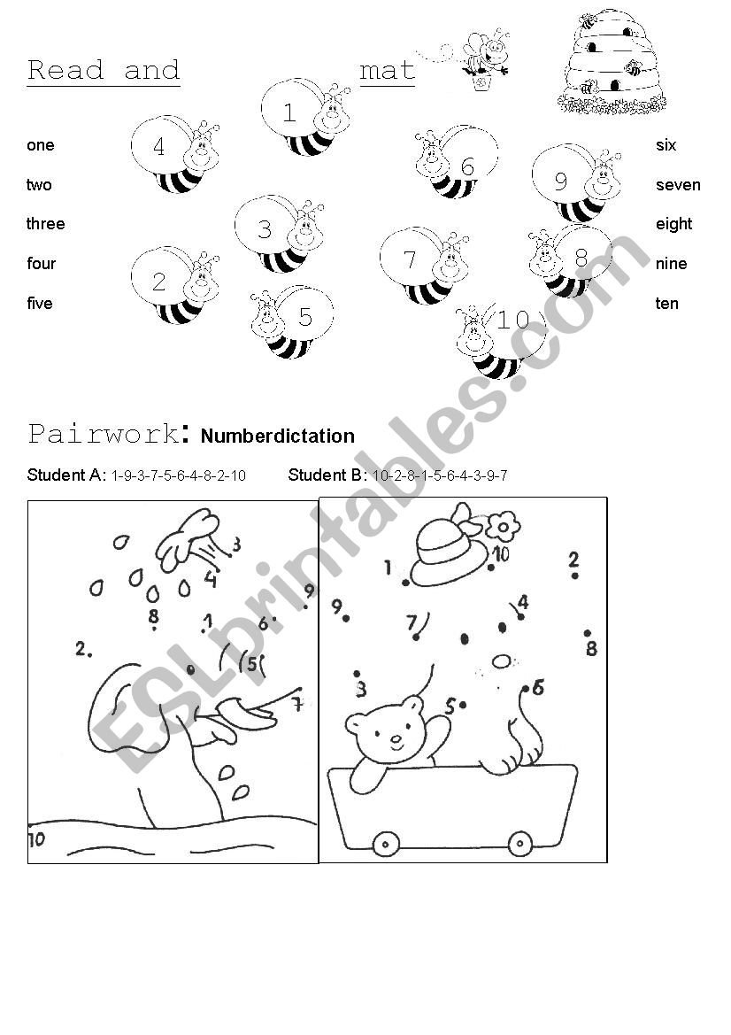 Numbers 1-10 worksheet