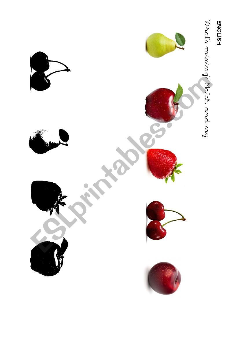 Fruit worksheet