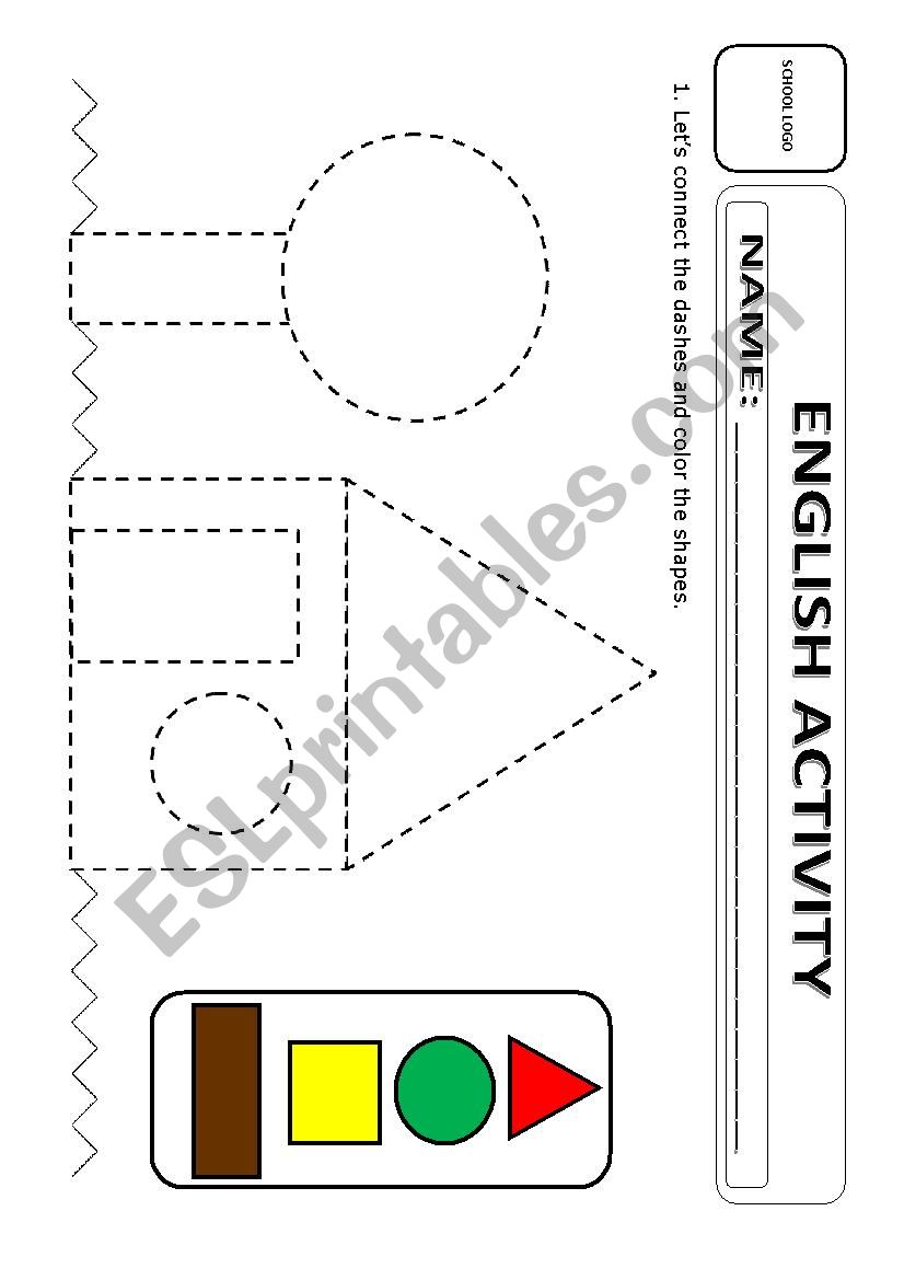 SHAPES&COLORS  ESL worksheet by Sarah.Br