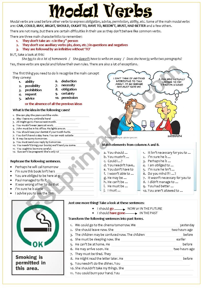 MODAL VERBS worksheet