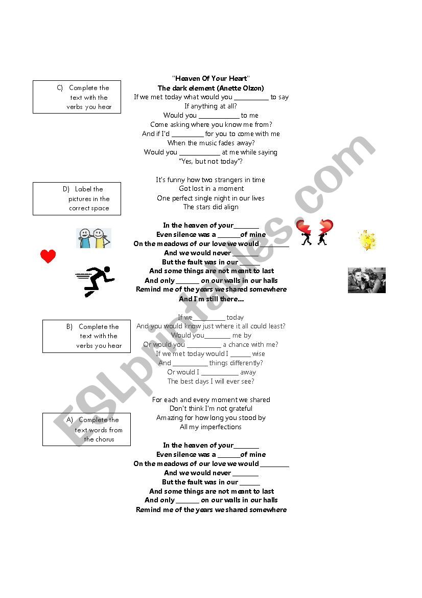 Second conditional song worksheet