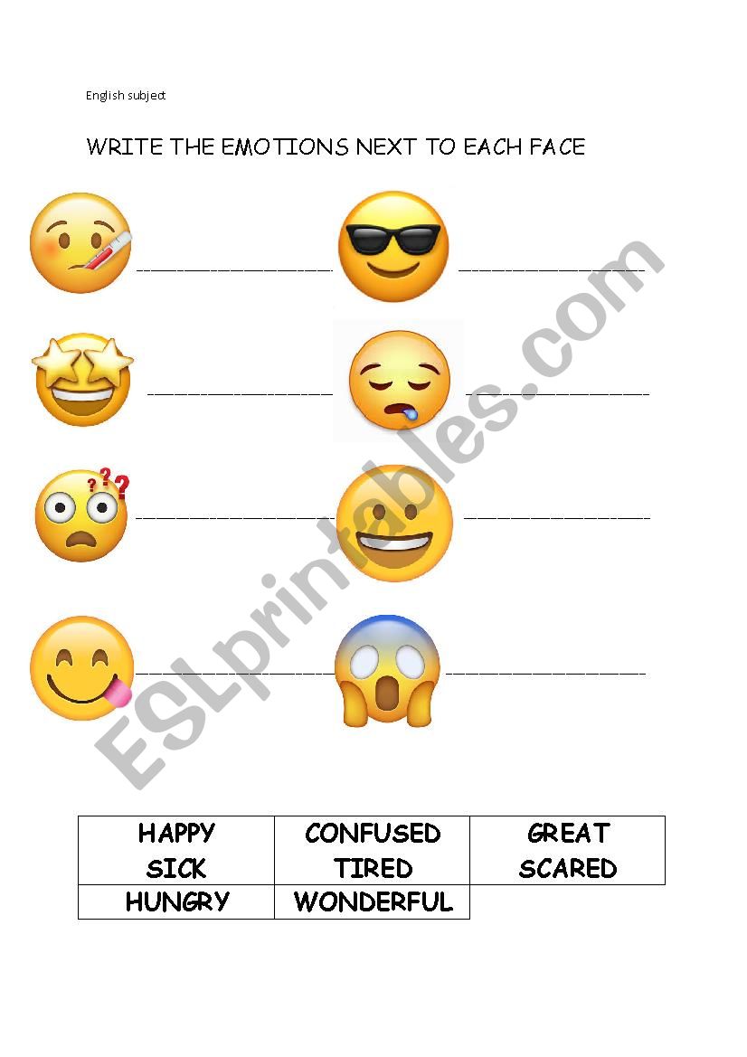 lets review emotions/feelings