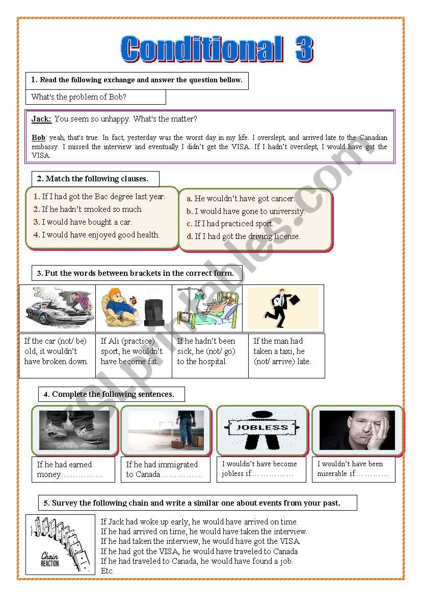 Conditional 3 worksheet