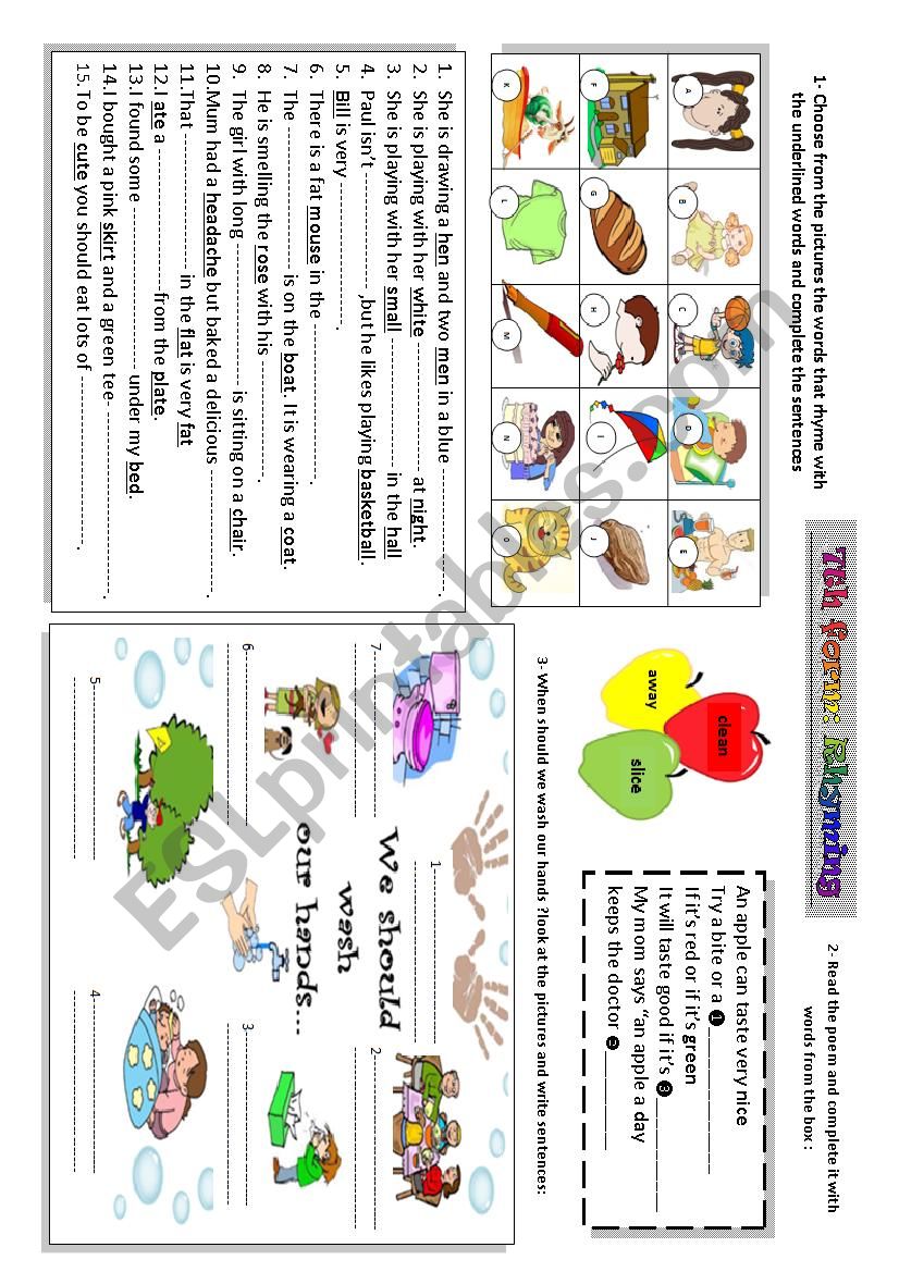 rhyming  worksheet