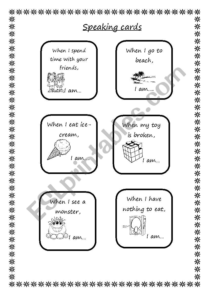  Feelings game worksheet