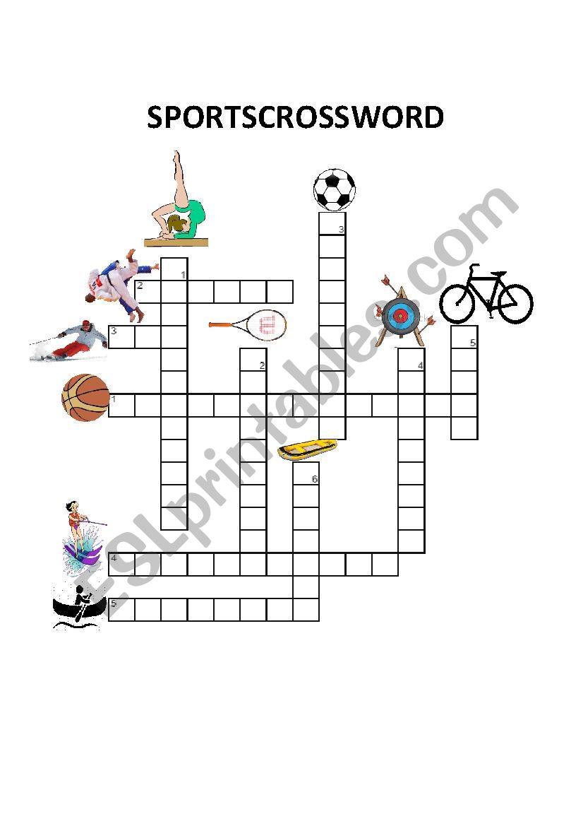 SPORTS CROSSWORD worksheet