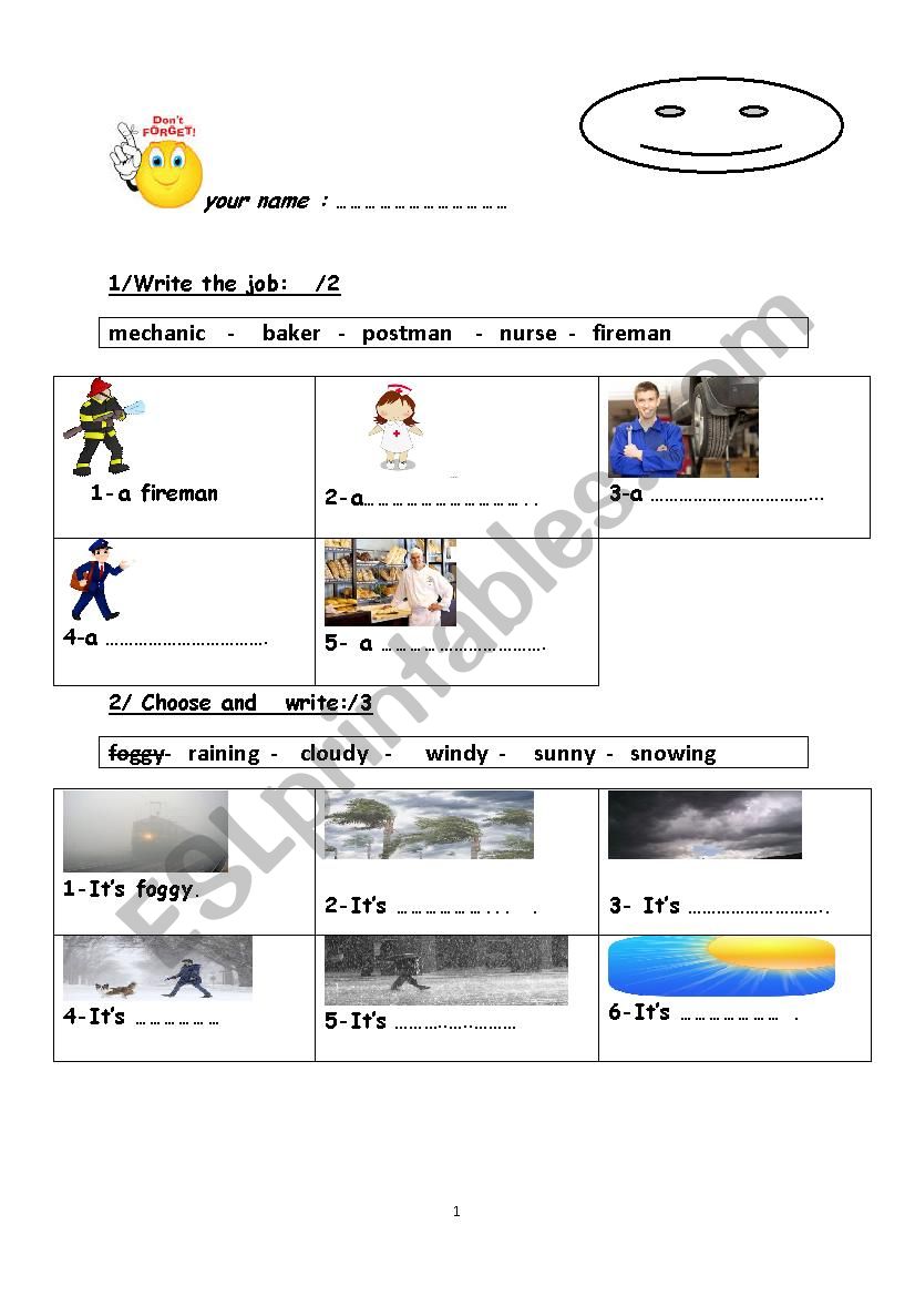 6th form revision exercices( tunisian pupils)