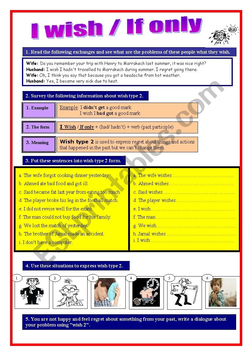 Wish type 2 worksheet