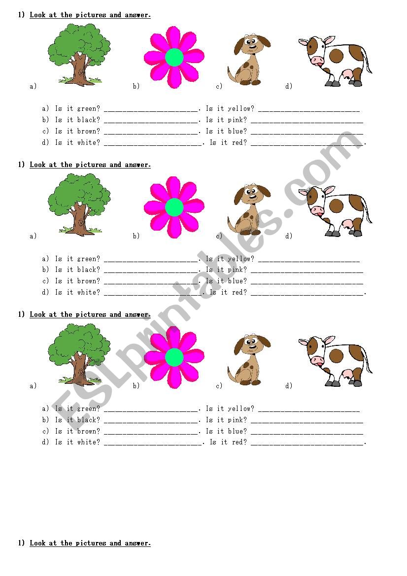 Colours - Is it... worksheet