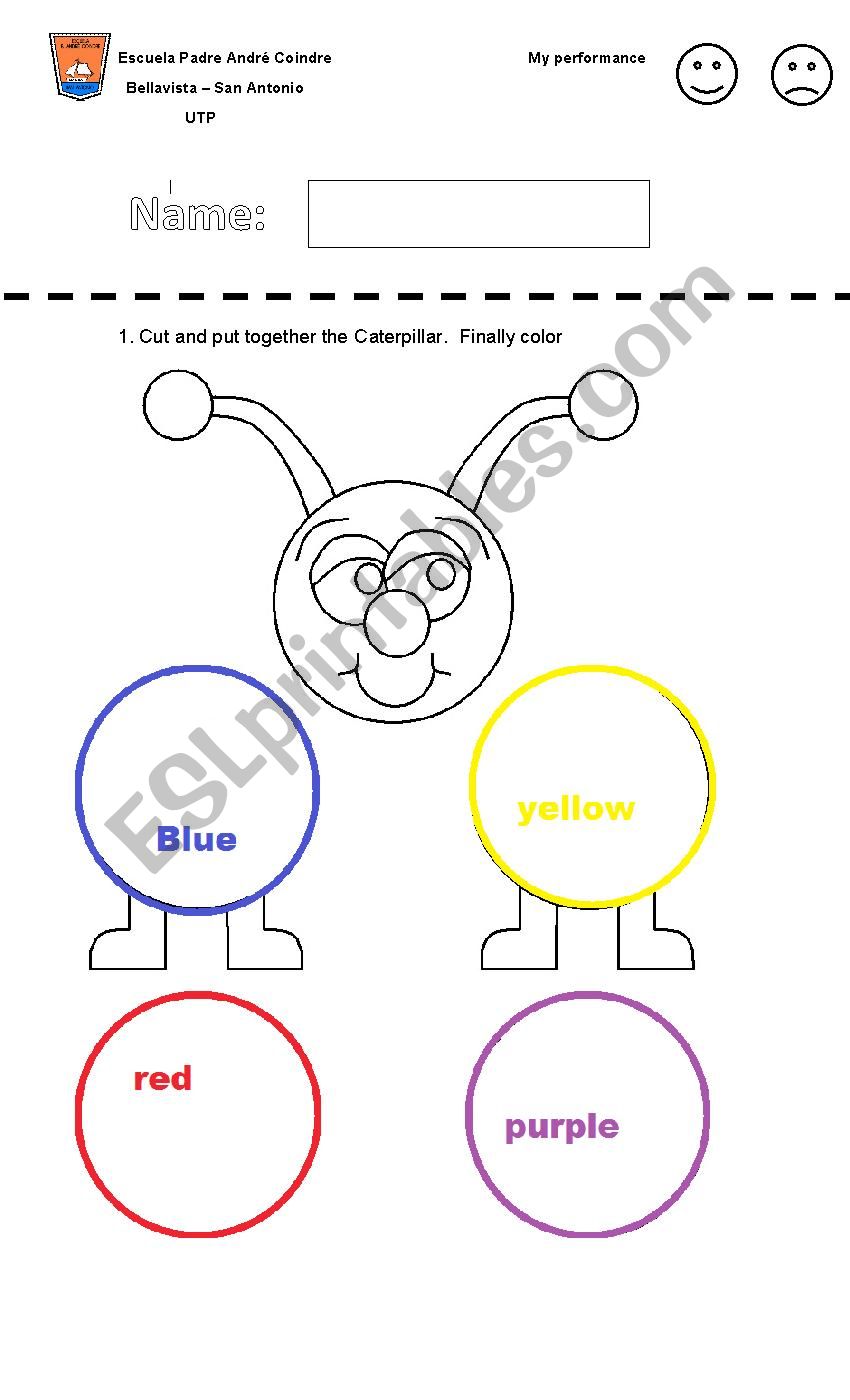 Catepillar s Colors ESL Worksheet By Politita Catepillar s Colors ESL Worksheet By Politita