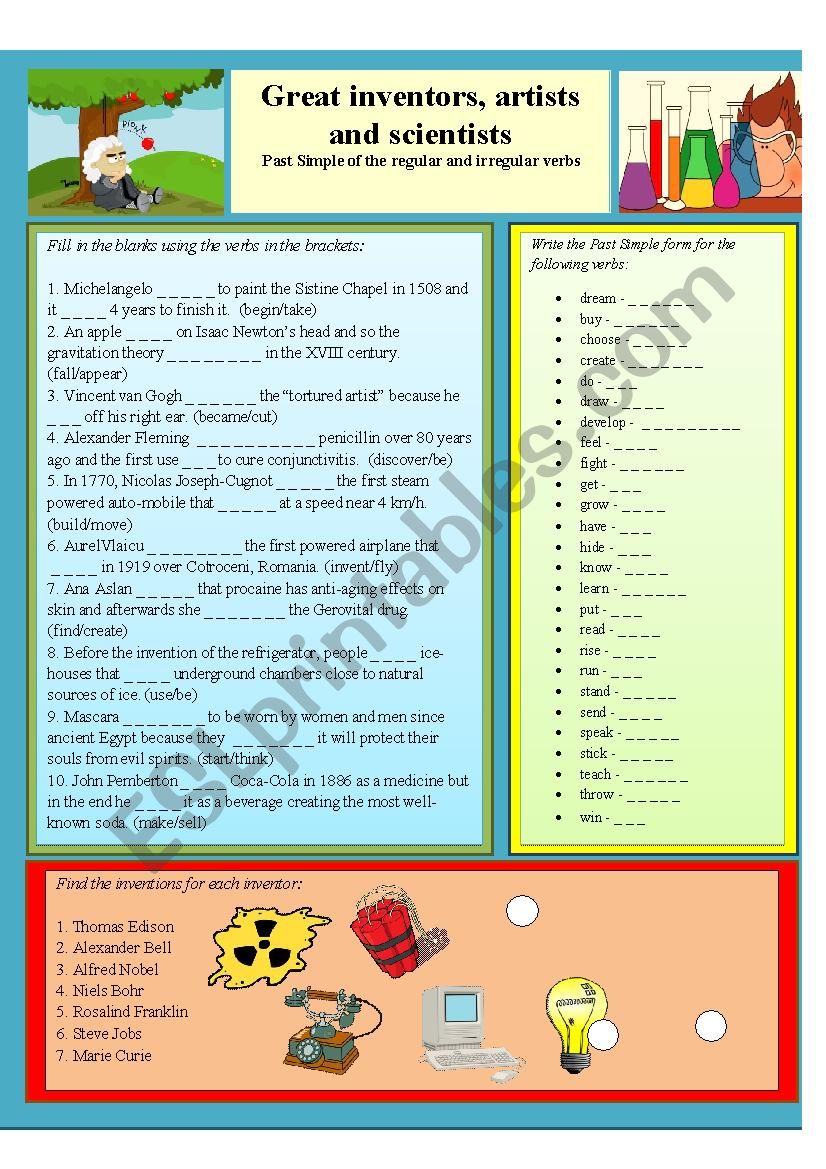 great inventors worksheet