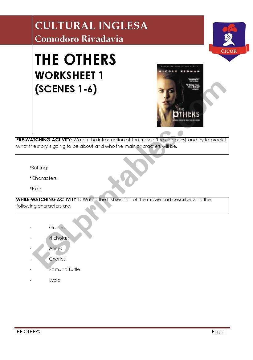 The others Worsheet 1 worksheet