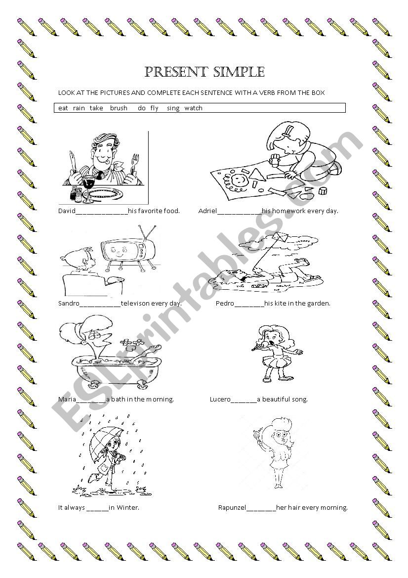 present simple worksheet