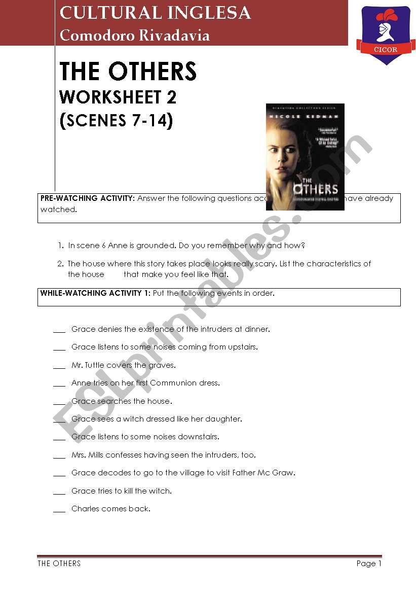The Others 2 worksheet