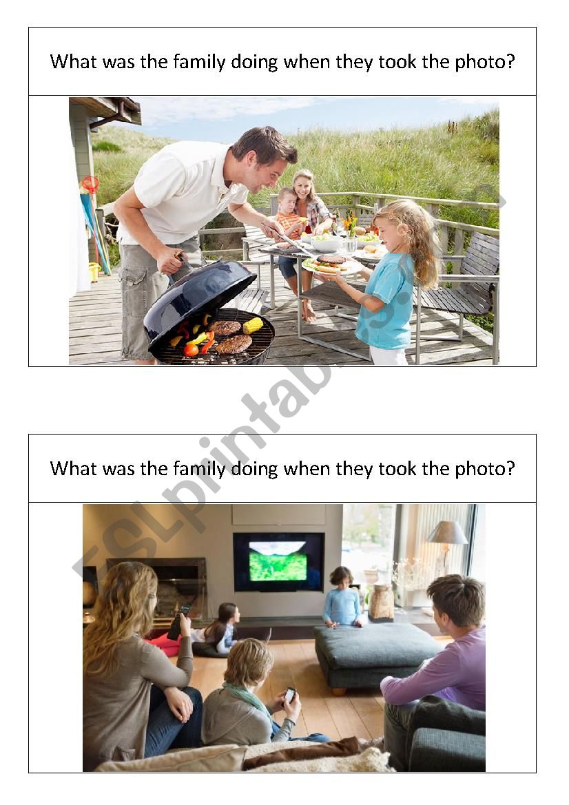 What was the family doing? worksheet