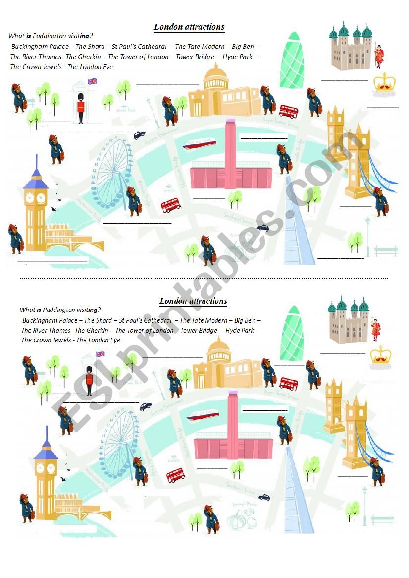 London attractions (Paddington) 