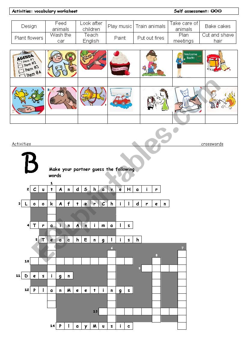 Activities  - Thumbs up 6 worksheet