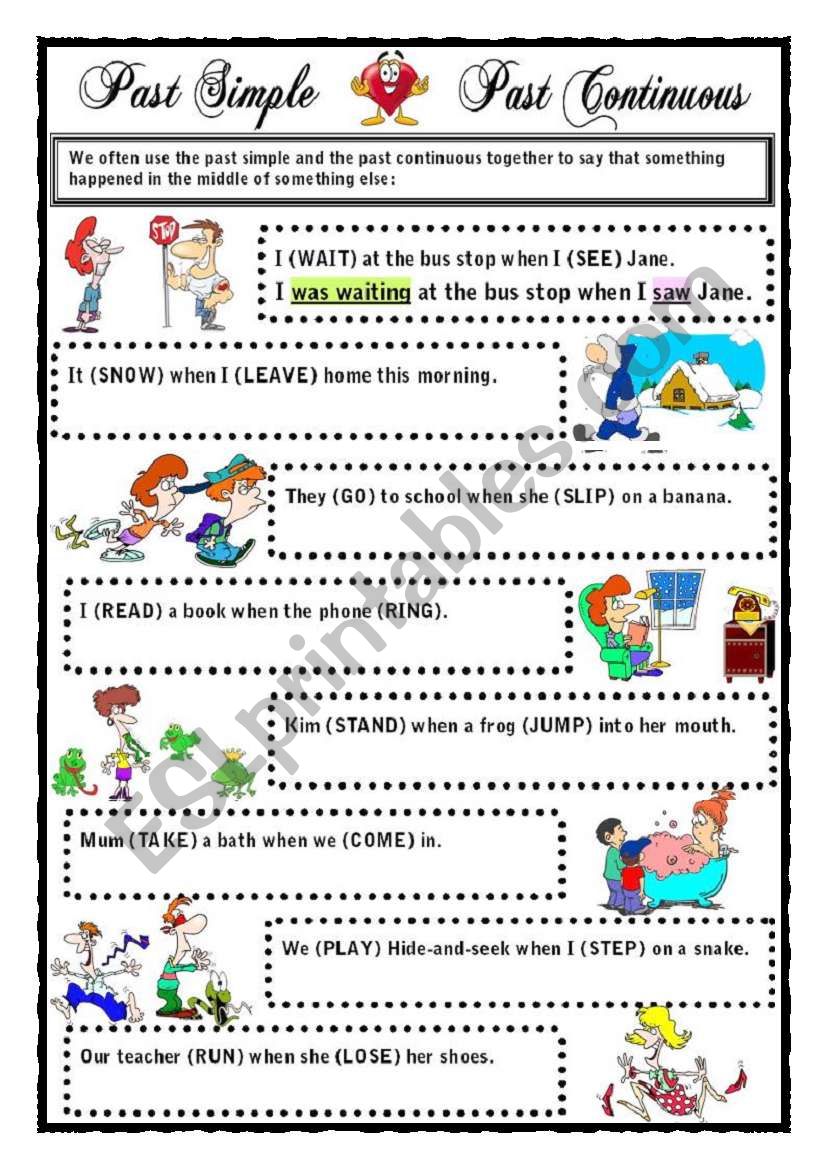 PAST SIMPLE / PAST CONTINUOUS worksheet