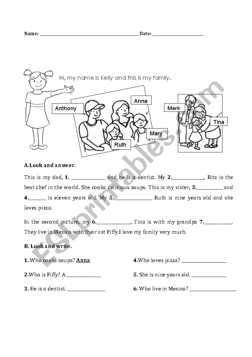 This is my famlily worksheet