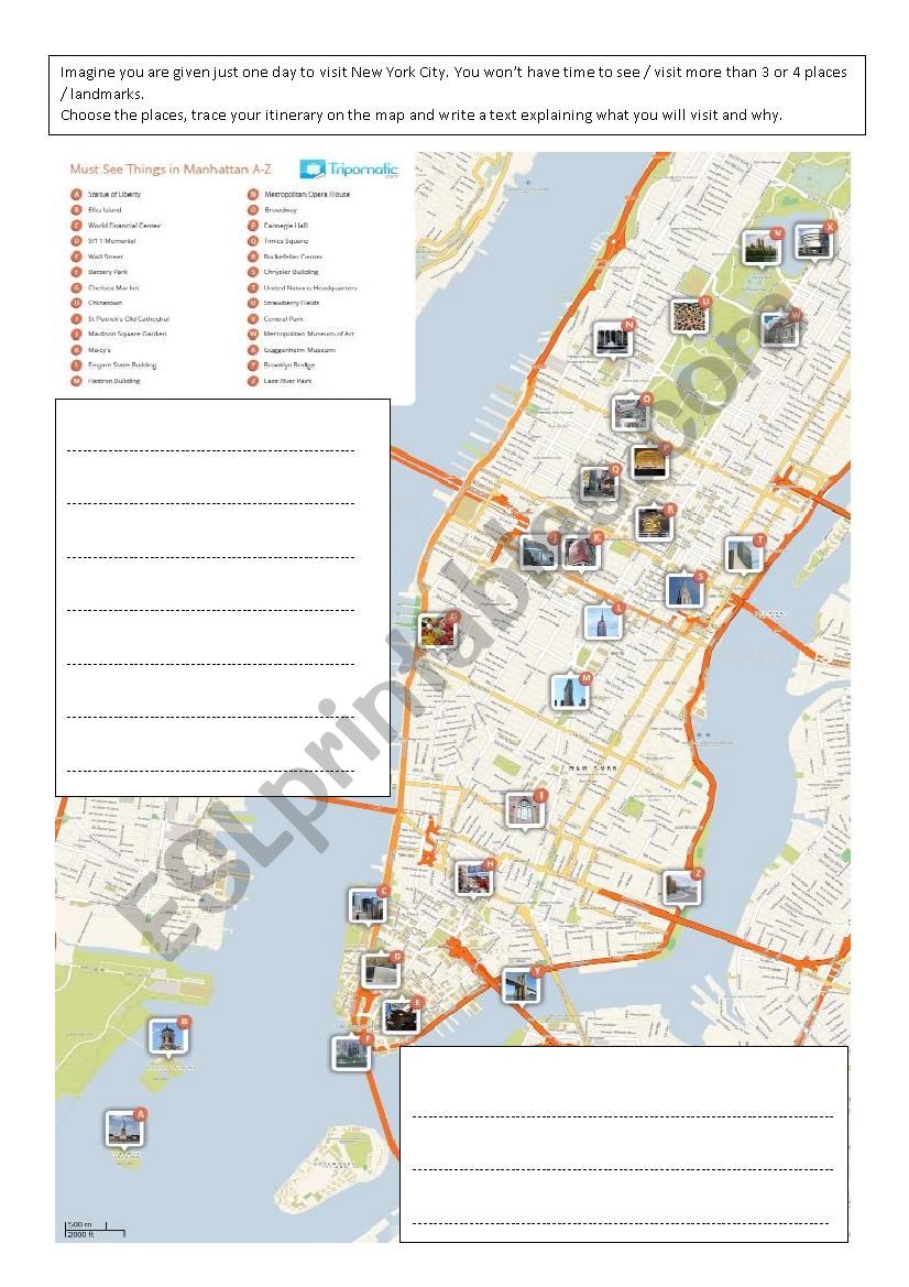 Visiting New York soon worksheet