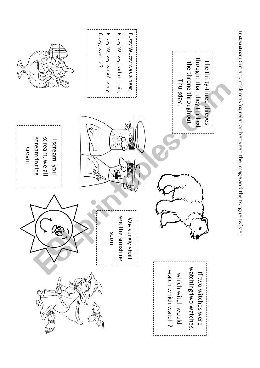 Tongue Twisters  worksheet