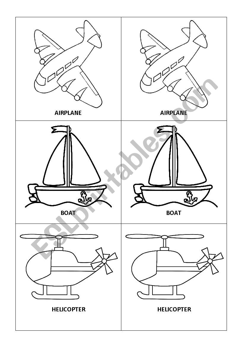 Toys coloring memory game worksheet